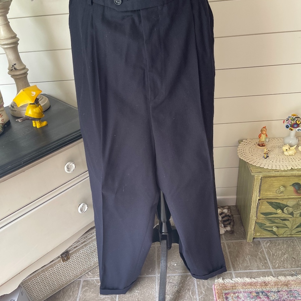 VINTAGE BROOK BROTHERS WIDE LEGG LINED DRESS PANTS